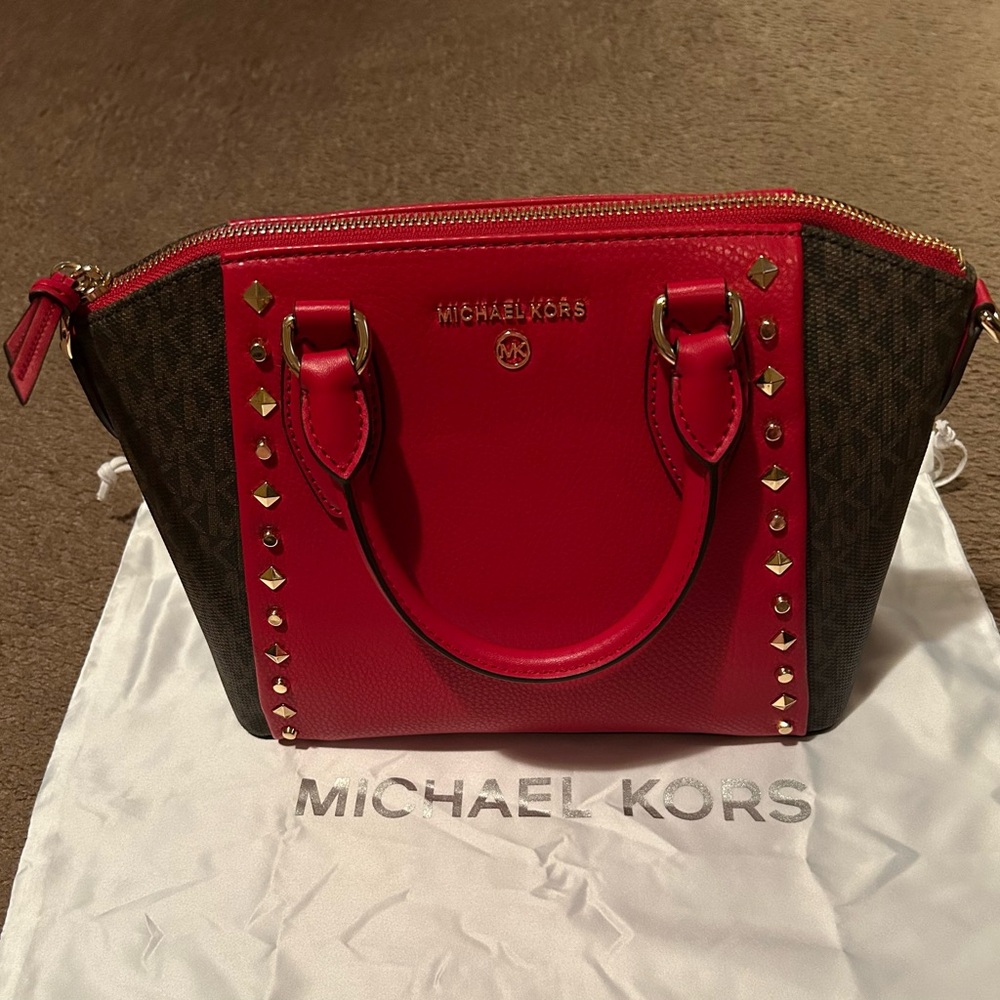 Michael Kors Sienna Medium Studded Messenger Bag